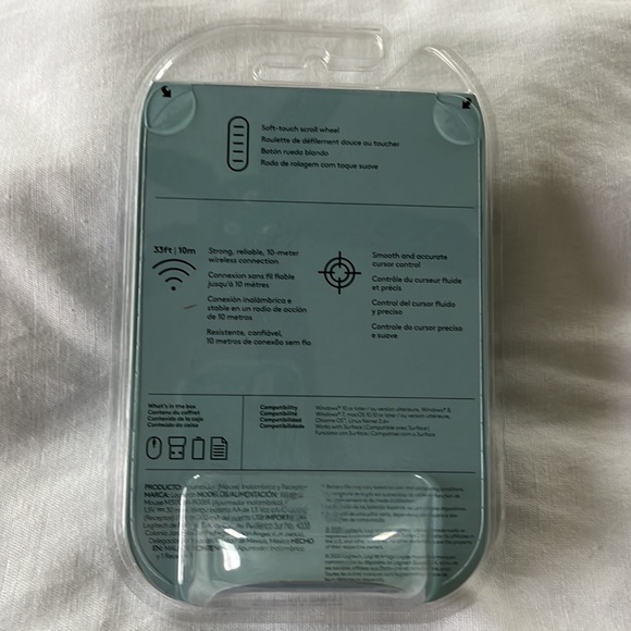 Logitech M317c (Collection) Wireless Optical Mouse - NWT - Color:  Teal Maze - Picture 9 of 10